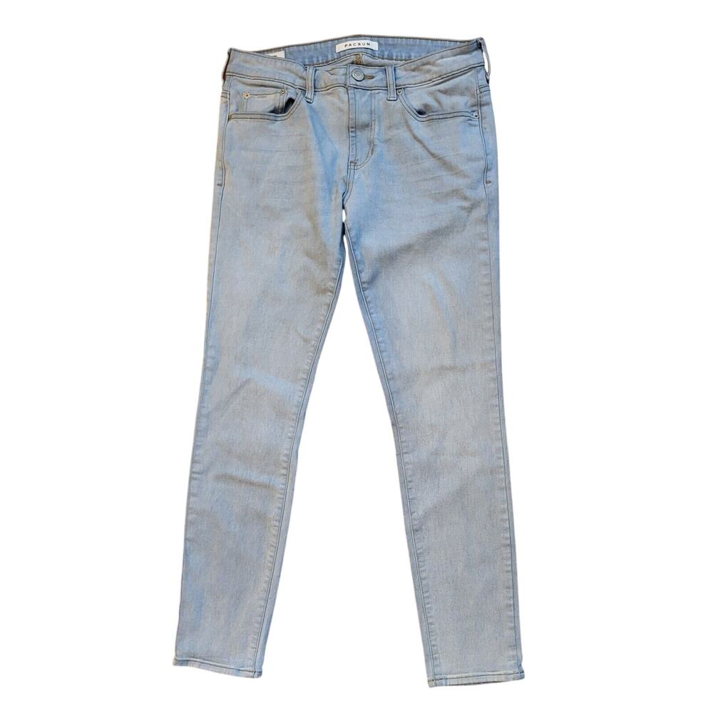 PACSUN Jeans Womens 30 x 30 Blue Denim Stretch Stretch Skinny Preppy Light Wash